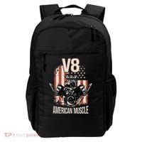 V8 American Muscle Car Usa Flag Engine V8 Backpack thumb 0