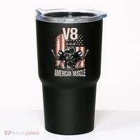 V8 American Muscle Car Usa Flag Engine V8 Tumbler thumb 0