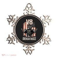 V8 American Muscle Car Usa Flag Engine V8 Ornament thumb 0
