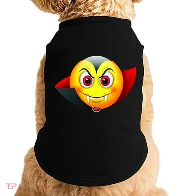Vampire Halloween Emoji Doggie Tank