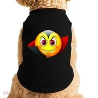 Vampire Halloween Emoji Doggie Tank thumb 0