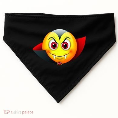 Vampire Halloween Emoji USA-Made Doggie Bandana