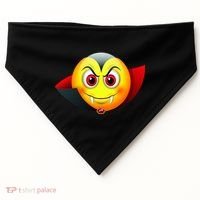 Vampire Halloween Emoji USA-Made Doggie Bandana thumb 0