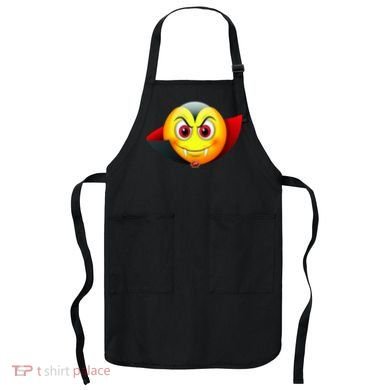 Vampire Halloween Emoji Apron