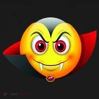 Vampire Halloween Emoji Bucket Hat thumb 4