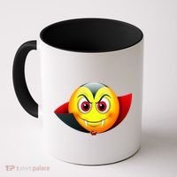 Vampire Halloween Emoji Coffee Mug thumb 0