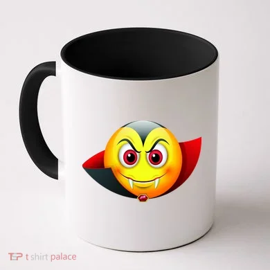 Vampire Halloween Emoji Coffee Mug