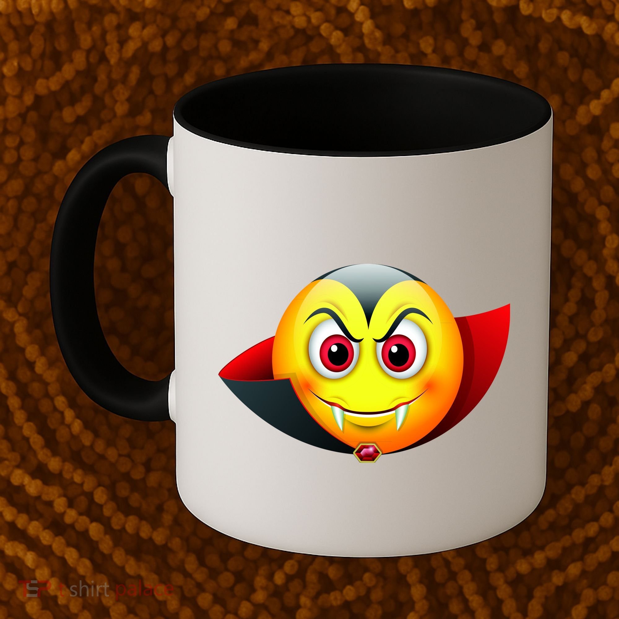 Vampire Halloween Emoji Coffee Mug