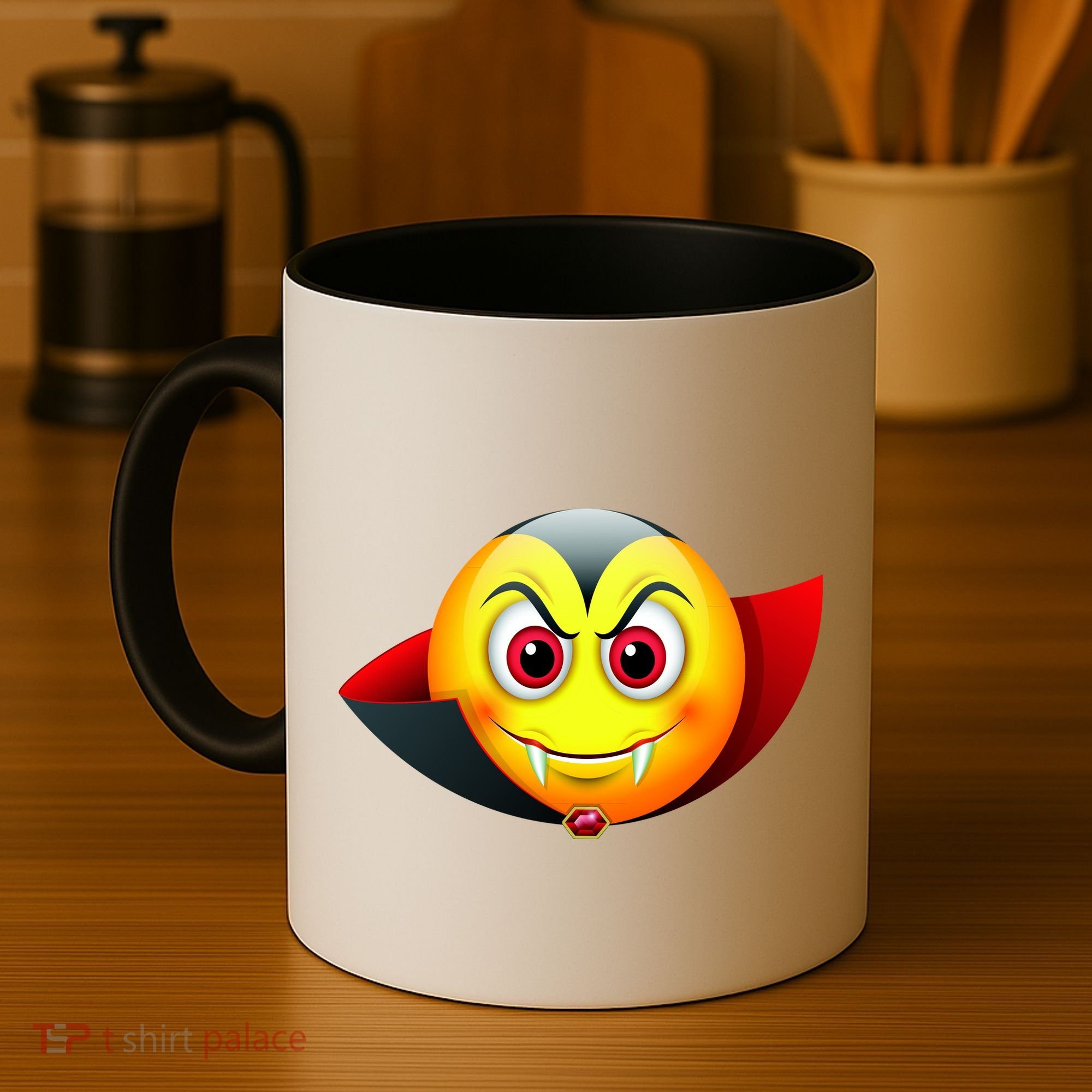 Vampire Halloween Emoji Coffee Mug