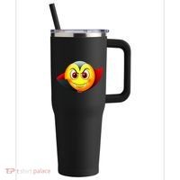 Vampire Halloween Emoji 40oz Vacuum Insulated Stainless Steel Travel Tumbler thumb 0