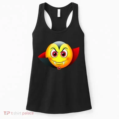 Vampire Halloween Emoji Women's Tank Top