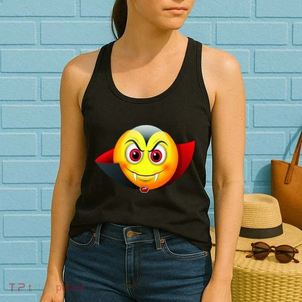 Vampire Halloween Emoji Women's Tank Top