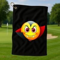 Vampire Halloween Emoji Golf Towel thumb 1