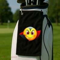 Vampire Halloween Emoji Golf Towel thumb 2