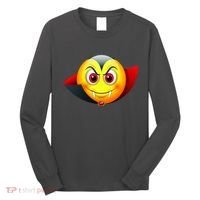 Vampire Halloween Emoji Long Sleeve Shirt thumb 0