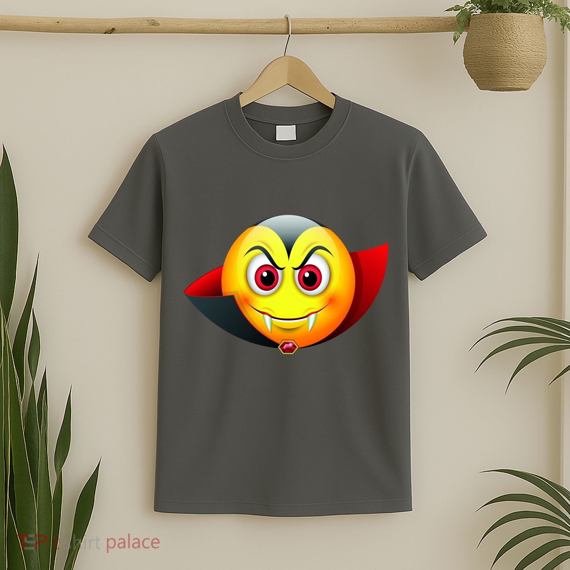 Vampire Halloween Emoji T-Shirt
