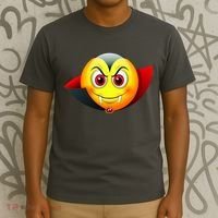 Vampire Halloween Emoji T-Shirt thumb 3