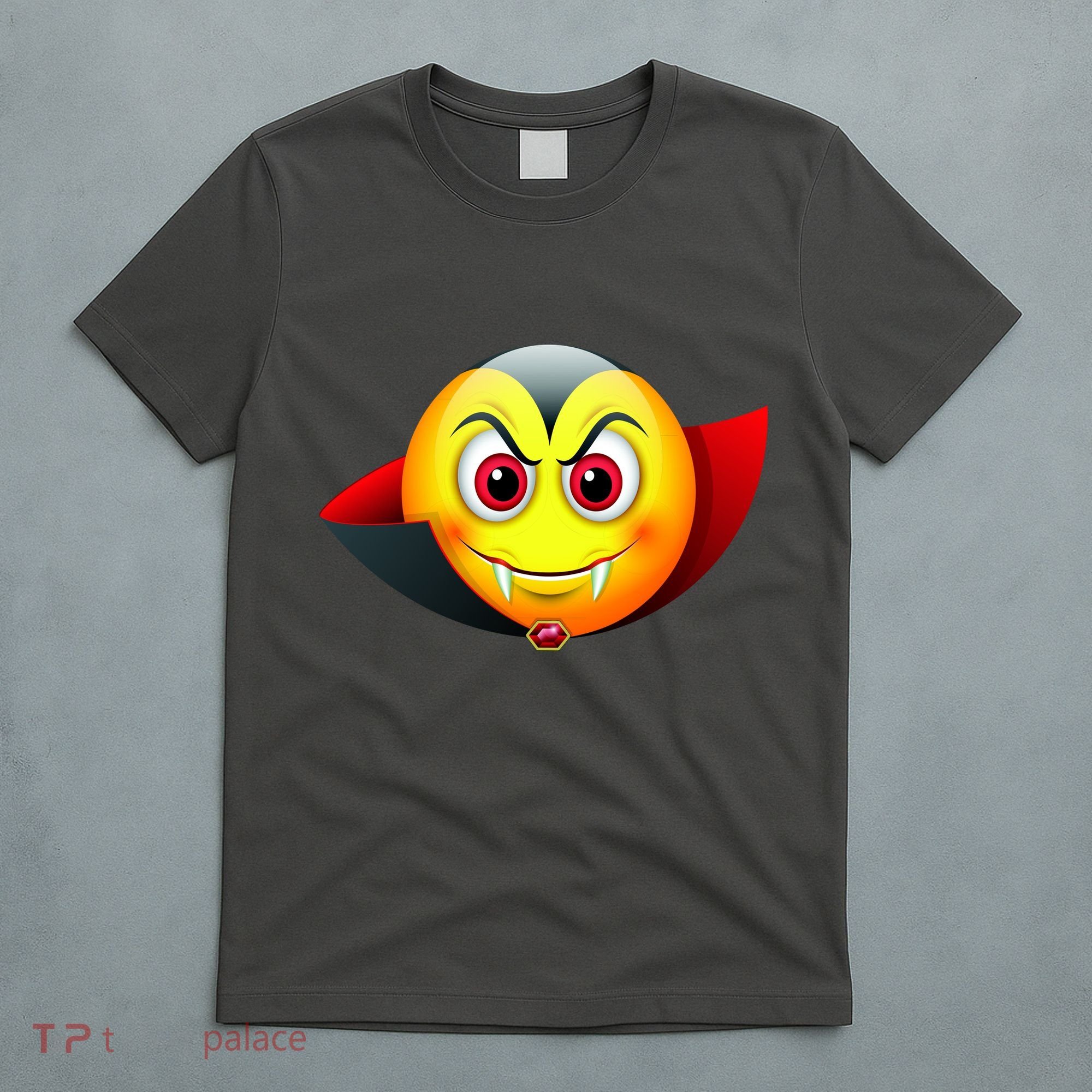 Vampire Halloween Emoji T-Shirt