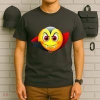 Vampire Halloween Emoji T-Shirt thumb 6