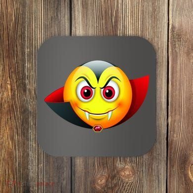 Vampire Halloween Emoji Coaster