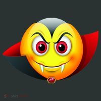 Vampire Halloween Emoji Baby Bodysuit thumb 2