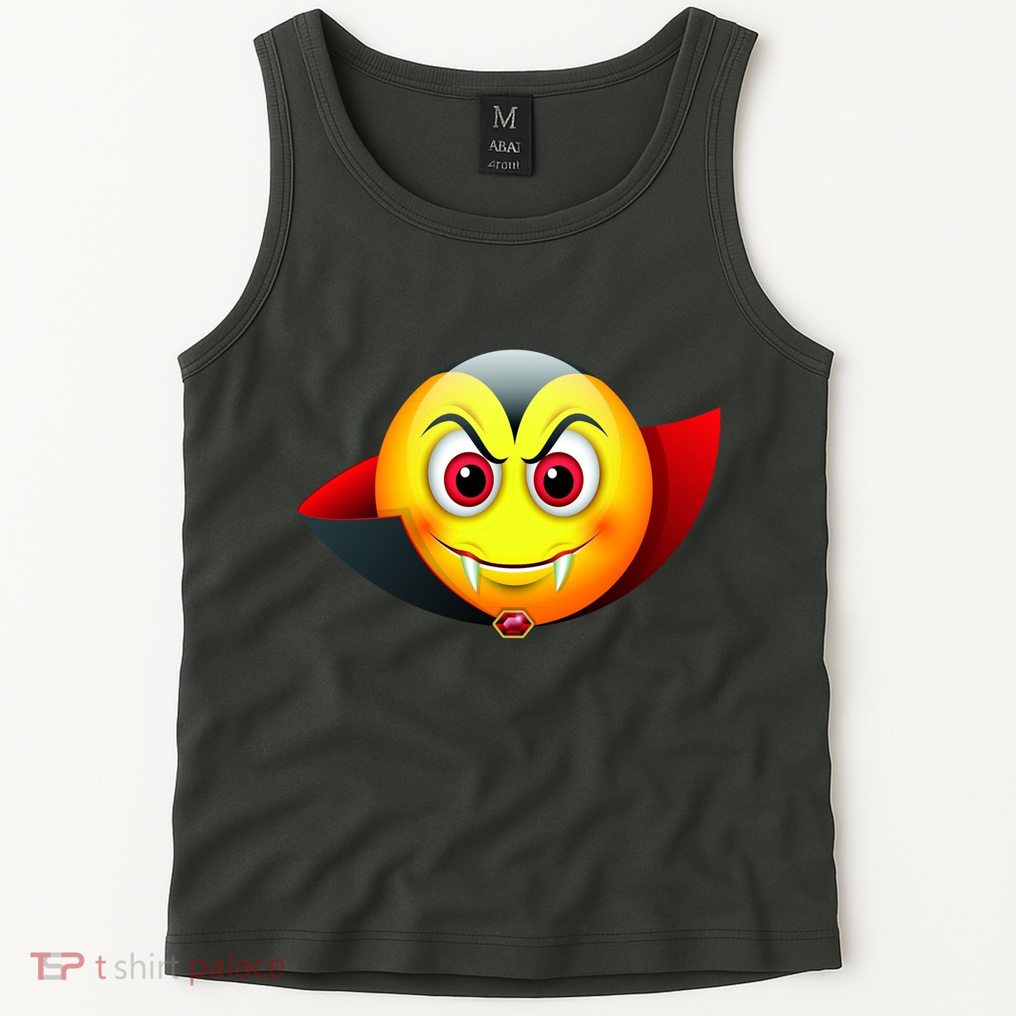 Vampire Halloween Emoji Tank Top
