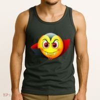 Vampire Halloween Emoji Tank Top thumb 3