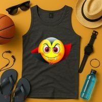 Vampire Halloween Emoji Tank Top thumb 4