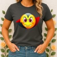 Vampire Halloween Emoji Women's T-Shirt thumb 2