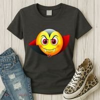 Vampire Halloween Emoji Women's T-Shirt thumb 3
