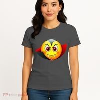 Vampire Halloween Emoji Women's T-Shirt thumb 4