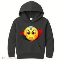 Vampire Halloween Emoji Kids Hoodie thumb 0