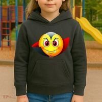 Vampire Halloween Emoji Kids Hoodie thumb 3