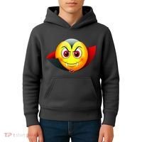 Vampire Halloween Emoji Kids Hoodie thumb 4