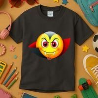 Vampire Halloween Emoji Kids T-Shirt thumb 3