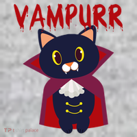 Vampurr Vampire Cat The Baniff Cuffed Pom Beanie thumb 2