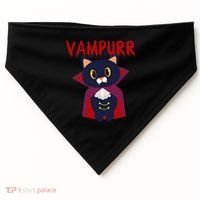Vampurr Vampire Cat USA-Made Doggie Bandana thumb 0