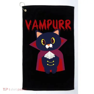 Vampurr Vampire Cat Golf Towel