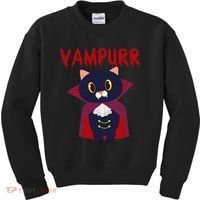 Vampurr Vampire Cat Kids Sweatshirt thumb 0