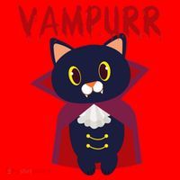 Vampurr Vampire Cat Santa Hat thumb 1