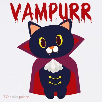 Vampurr Vampire Cat Comfort Colors Garment-Dyed Hooded Sweatshirt