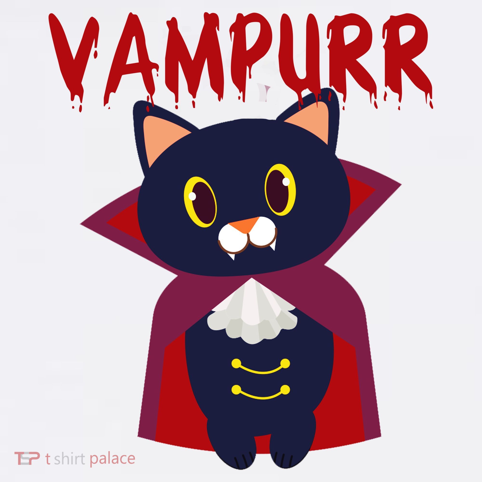 Vampurr Vampire Cat Comfort Colors Garment-Dyed Hooded Sweatshirt