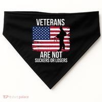 Veterans Are Not Suckers Or Losers Biden 2024 USA-Made Doggie Bandana thumb 0