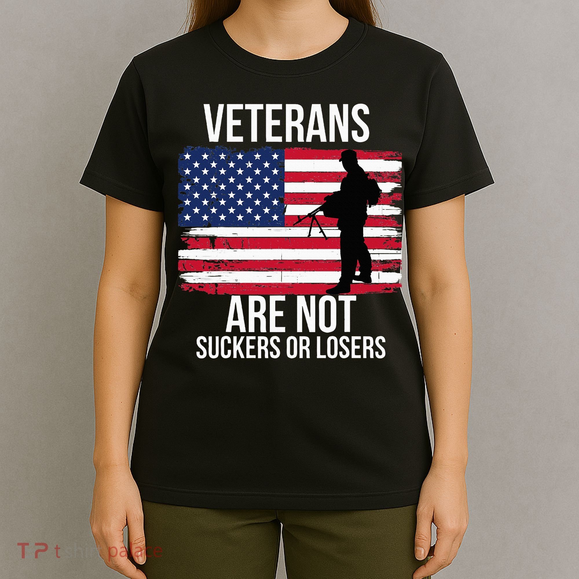 Veterans Are Not Suckers Or Losers Biden 2024 T-Shirt