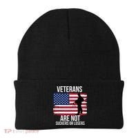 Veterans Are Not Suckers Or Losers Biden 2024 Beanie thumb 0