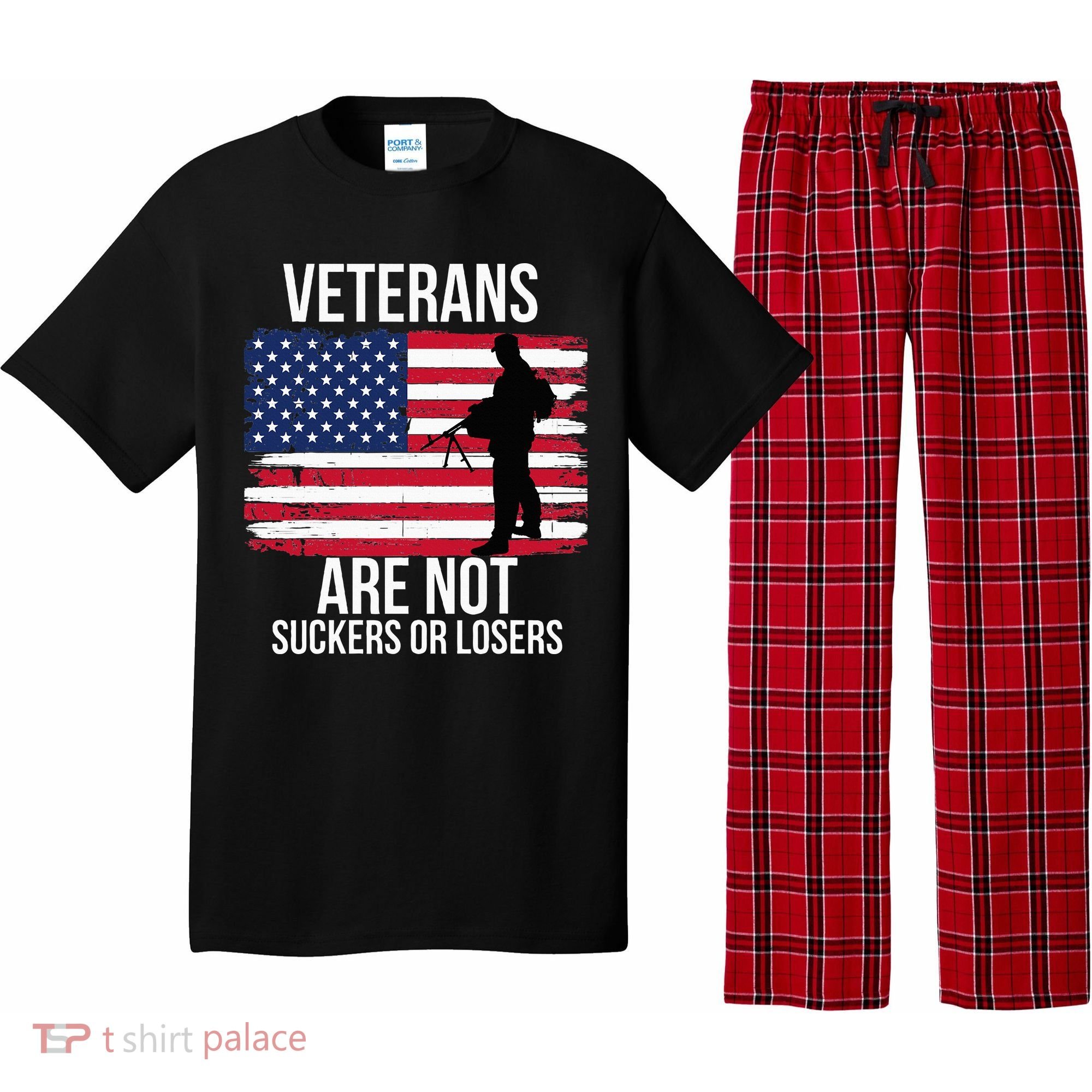 Veterans Are Not Suckers Or Losers Biden 2024 Pajama Set
