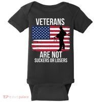 Veterans Are Not Suckers Or Losers Biden 2024 Baby Bodysuit thumb 0
