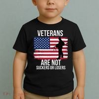 Veterans Are Not Suckers Or Losers Biden 2024 Toddler T-Shirt thumb 2
