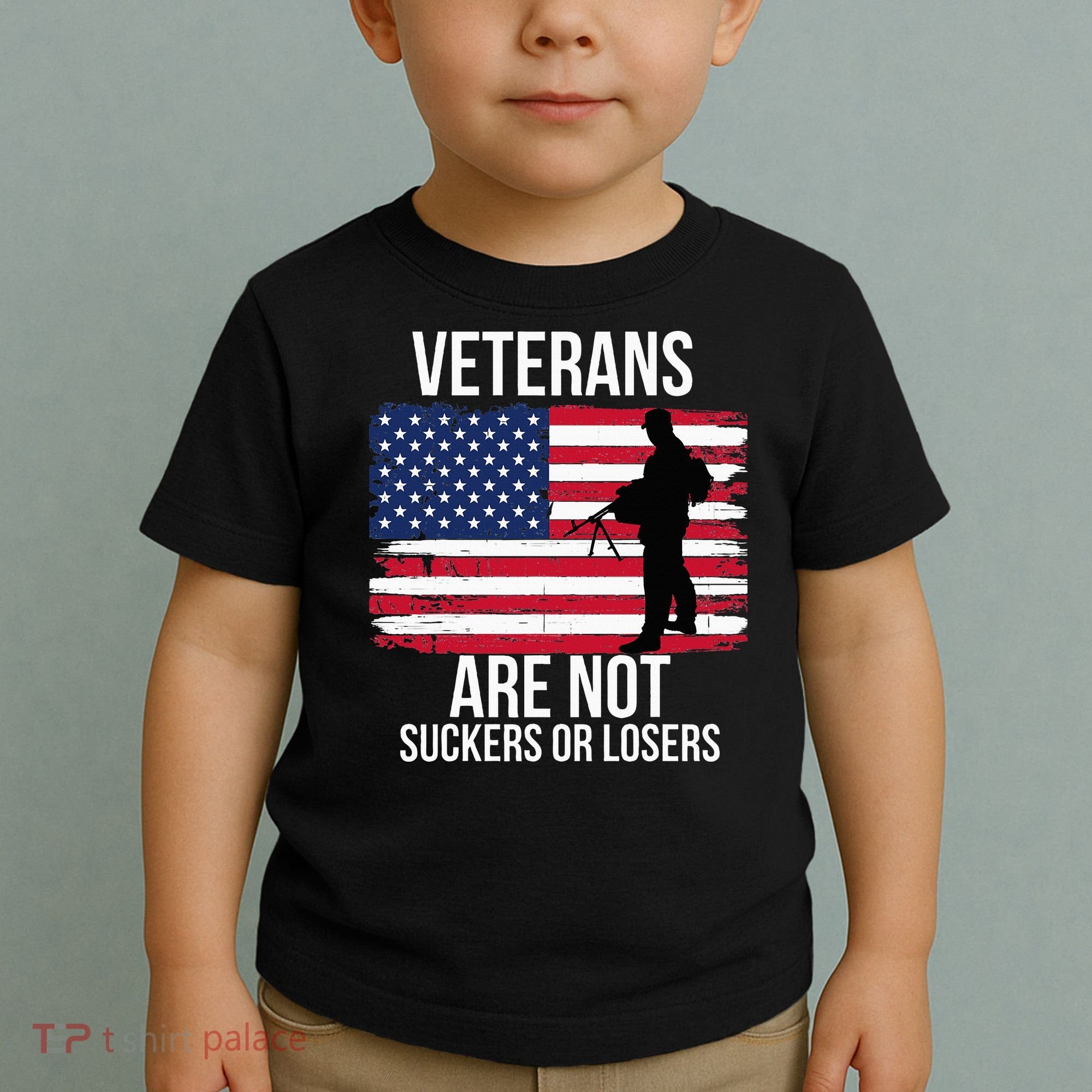 Veterans Are Not Suckers Or Losers Biden 2024 Toddler T-Shirt