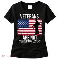 Veterans Are Not Suckers Or Losers Biden 2024 Women's T-Shirt thumb 0